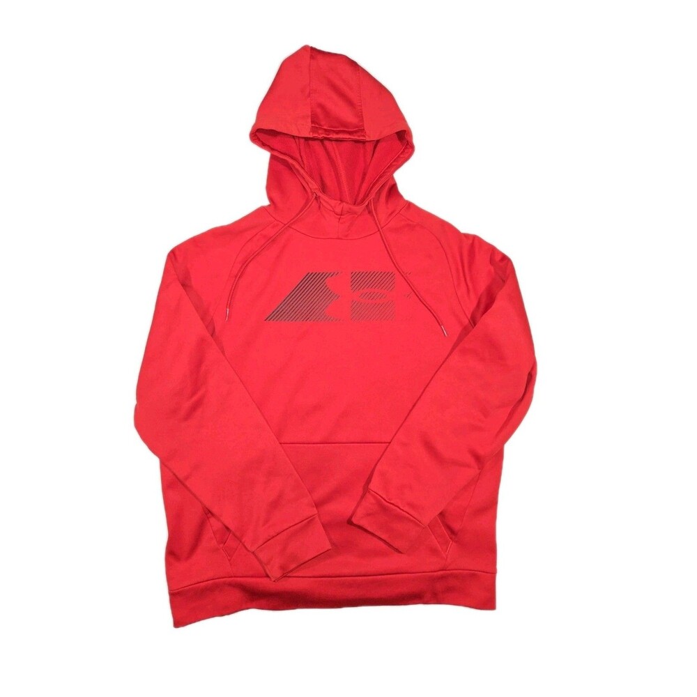 Under Armour Pullover Hoodie Red Mens Medium